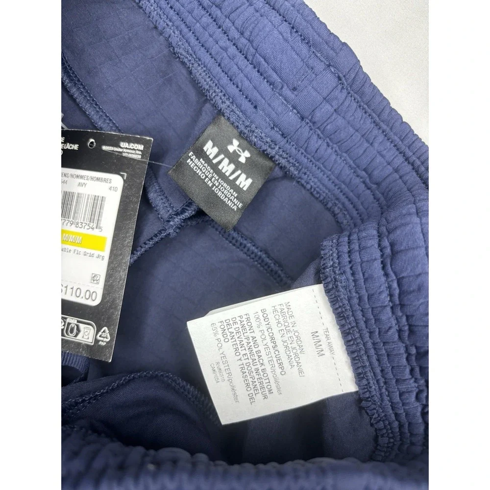 Under Armour Men's Unstoppable Grid Jogger Sweat Pants Navy Size MEDIUM $100 NWT